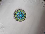 Vintage Bloemen Broche, Koper, Minder dan 4 cm, Ophalen of Verzenden, Zo goed als nieuw