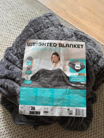 Weighted Blanket 9kg Fleece Grey 150x200 beschikbaar voor biedingen