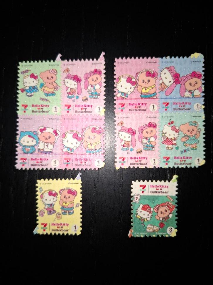 Hello Kitty x Butterbear 7-Eleven Thailand Zegels, Postzegels en Munten, Postzegels | Azië, Zuidoost-Azië, Ophalen of Verzenden