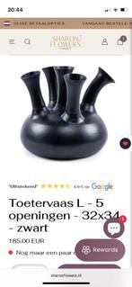 Toetervaas, Huis en Inrichting, Woonaccessoires | Vazen, Overige materialen, Zwart, Ophalen of Verzenden, Zo goed als nieuw