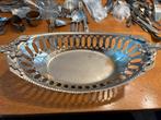 Antieke brocante barok schaal mand metaal verzilverd? Zilver, Antiek en Kunst, Ophalen of Verzenden