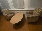 Bankstel, eettafel, stoelen, salontafel 25,- totaaal, Huis en Inrichting, Banken | Bankstellen, Ophalen, Gebruikt, 75 tot 100 cm