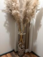 Pampasgras pluimen met vaas, Ophalen of Verzenden, Zo goed als nieuw