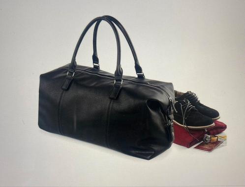 Senvi Weekendtas - Kleur Zwart - Leatherlook - 30 liter, Sieraden, Tassen en Uiterlijk, Tassen | Reistassen en Weekendtassen, Nieuw