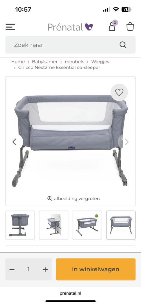 Chicco next2me super netjes!, Kinderen en Baby's, Babywiegjes en Ledikanten, Zo goed als nieuw, Wieg, Ophalen of Verzenden