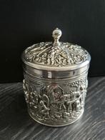 Verzilverd theebusje van Douwe Egberts, Antiek en Kunst, Ophalen of Verzenden