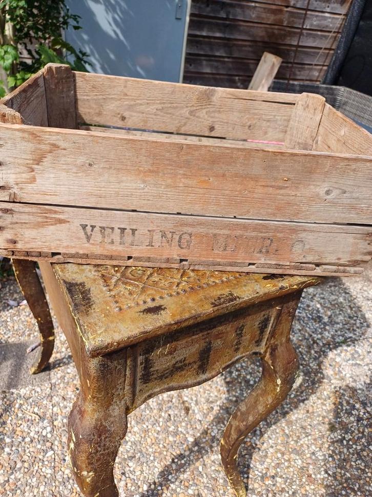 Houten veiling  kist, Huis en Inrichting, Woonaccessoires | Kisten, Minder dan 50 cm, 50 tot 75 cm, 50 tot 100 cm, Ophalen of Verzenden