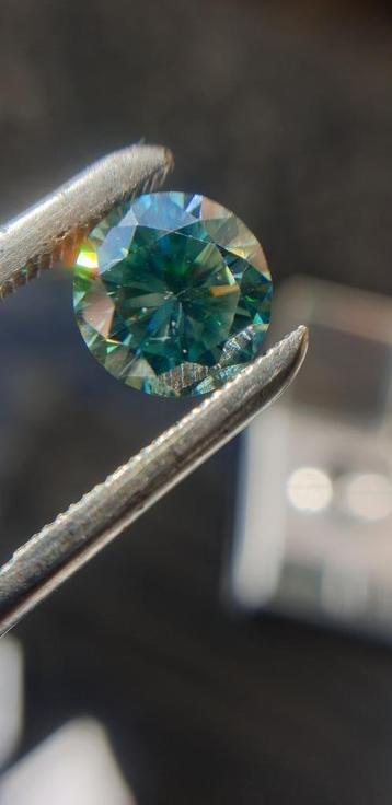 Groen Moissanite geslepen: rond Gewicht: 2,07 CT beschikbaar voor biedingen