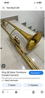 Te koop GEVRAAGD King 2B/3B ventiel trombone, Muziek en Instrumenten, Ophalen of Verzenden, Zo goed als nieuw, Tenor