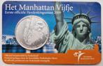 Het Manhattan vijfje 2009 UNC Coincard, Postzegels en Munten, Munten | Nederland, Koningin Beatrix, Zilver, Euro's, Ophalen of Verzenden