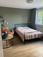 Bed inclussief lattenbodem, matras en molton, Ophalen, Wit, Tweepersoons, 140 cm
