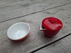 Walküre Melkkan & Suikerpot - Rood & Oranje, Antiek en Kunst, Ophalen of Verzenden