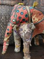 Oude Rajasthani stof olifant india oosters sleets imperfect, Ophalen of Verzenden