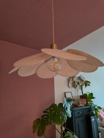 Hanglamp retro boheimian look bloem linnen  beschikbaar voor biedingen