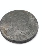 Zeer dikke bronzen 2 Sol Lodewijk 14e, Ophalen of Verzenden, Losse munt, Overige landen