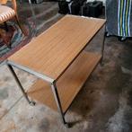 Tafeltje met wieltjes vintage retro, Ophalen, Huis en Inrichting
