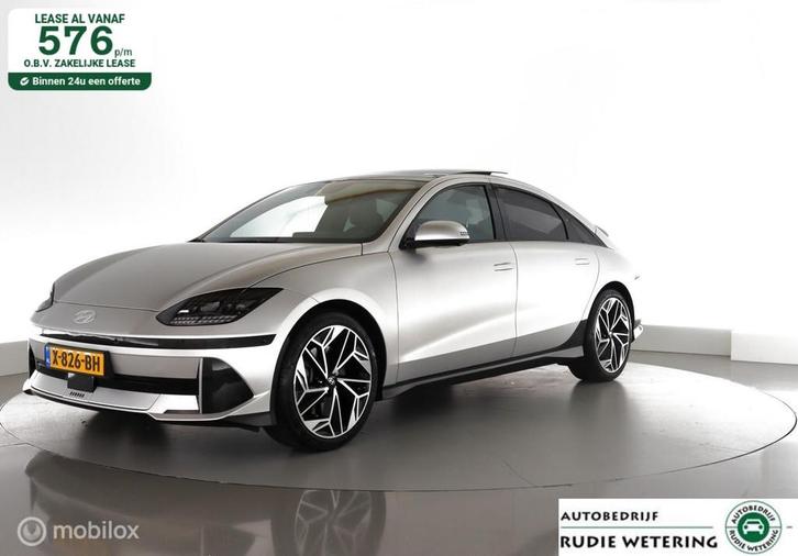 Hyundai IONIQ 6 Lounge 77 kWh/228PK Bose|pano|leer|cam|acc|l, Auto's, Hyundai, Bedrijf, Te koop, IONIQ 6, 360° camera, ABS, Achteruitrijcamera