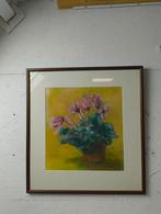 Krijttekening cyclamen Groninger ploeg?, Antiek en Kunst, Kunst | Schilderijen | Klassiek, Ophalen of Verzenden