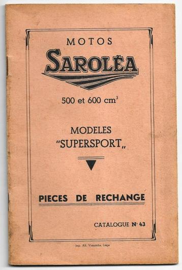 Sarolea Supersport moto 500 en 600 cc onderdelenboek motor beschikbaar voor biedingen