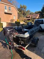 Visboot compleet met fishfinder en fronttroller, Watersport en Boten, Ophalen, 10 tot 30 pk, Zo goed als nieuw, 3 tot 6 meter