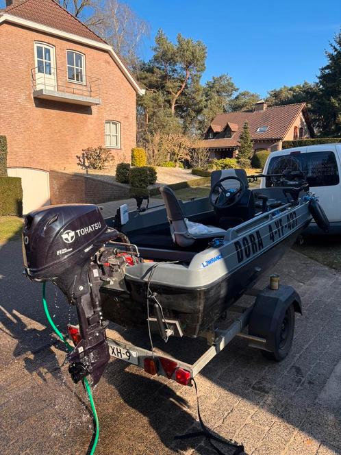 Visboot compleet met fishfinder en fronttroller, Watersport en Boten, Vis- en Consoleboten, Zo goed als nieuw, 10 tot 30 pk, 3 tot 6 meter