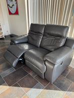 2 persoons bankstel van leer, Ophalen of Verzenden, Gebruikt, Leer