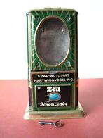 Hartwig & Vogel chocolade blikken spaarpot 1920, Antiek en Kunst, Ophalen of Verzenden