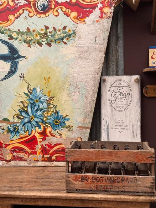 Kermis panelen, carousel, schilderij, uniek, Antiek en Kunst, Curiosa en Brocante, Ophalen