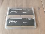 Kingston FURY Beast DDR5 RGB – 32GB (2x16GB) 5200MHz DIMM, 32 GB, Ophalen of Verzenden, Zo goed als nieuw, Desktop
