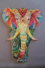Houten puzzel (A3) '' OLIFANT '' 102 stukjes., Hobby en Vrije tijd, Denksport en Puzzels, Ophalen of Verzenden, Minder dan 500 stukjes