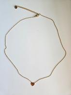 Ketting met hartje (goudkleurig) 45cm, Sieraden, Tassen en Uiterlijk, Kettingen, Ophalen of Verzenden, Zo goed als nieuw, Goud