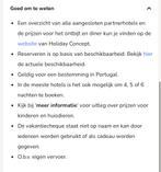 Vakantie bon, Tickets en Kaartjes, Eén persoon, 3 overnachtingen of meer