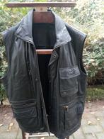 ZWART LEREN BODYWARMER MET LEKKER VEEL ZAKKEN., Ophalen of Verzenden, Zo goed als nieuw, Zwart