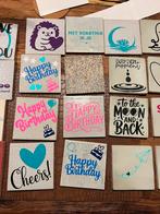 Spreuktegeltjes, Ophalen of Verzenden, Zo goed als nieuw