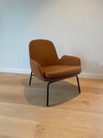 Normann Copenhagen Era Low fauteuil zwart staal -stof bruin, Ophalen, 75 tot 100 cm, Zo goed als nieuw, Stof
