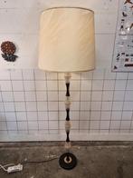 Vintage vloerlamp XXL glas metaal en stof jaren 60 70, Huis en Inrichting, ,, Ophalen of Verzenden, Zo goed als nieuw, ,