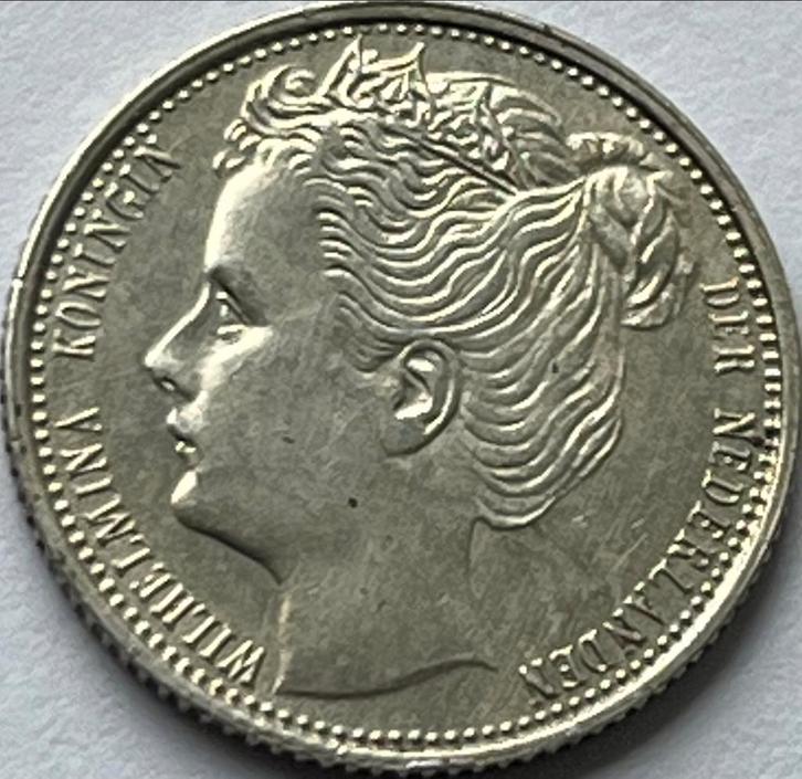 Schitterend dubbeltje 1903, Postzegels en Munten, Munten | Nederland, Losse munt, 10 cent, Koningin Wilhelmina, Zilver, Ophalen of Verzenden