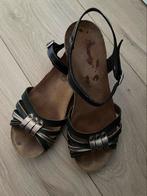 Leren dames sandalen, Kleding | Dames, Schoenen, Ophalen of Verzenden, Gedragen, Zwart, Sandalen of Muiltjes