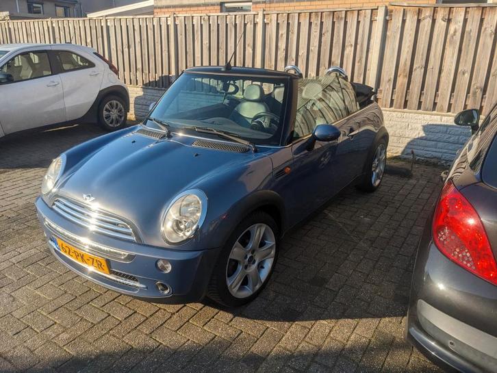 Mini 1.6 16V Cooper Cabrio 2004 Blauw apk feb '27, Auto's, Mini, Bedrijf, Cabrio, Benzine, E, Cabriolet, Handgeschakeld, Origineel Nederlands