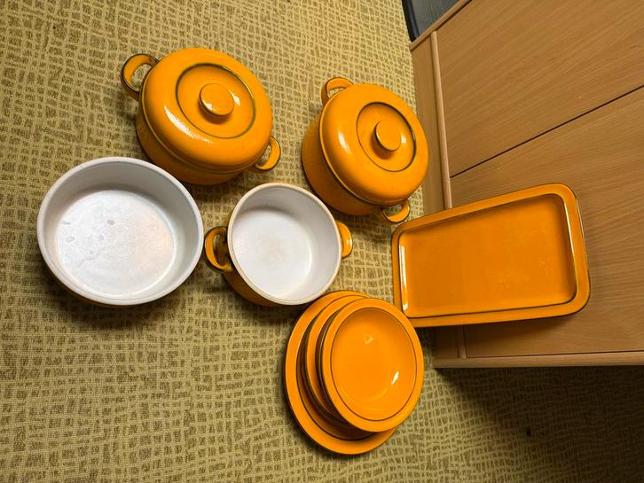 Thomas Germany Flammfest Servies - Oranje Vintage, Antiek en Kunst, Antiek | Servies compleet, Ophalen of Verzenden