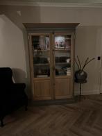 Houten richmond kast met glazen deuren, Huis en Inrichting, Ophalen, Met plank(en), 100 tot 150 cm, Classic