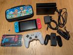 Nintendo Switch V2 + 8BitDo SN30 pro+ controller, Ophalen of Verzenden, Zo goed als nieuw, Met 2 controllers, Met harde schijf