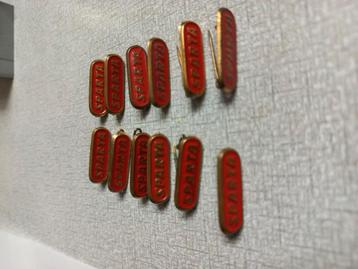 12 metalen speldje van " Sparta" fietsen en bromfietsen. beschikbaar voor biedingen