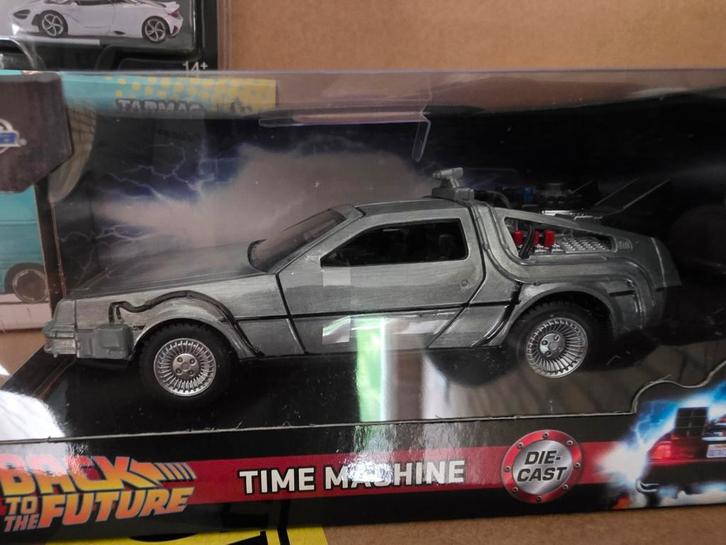 Back to the Future DeLorean Tijd Machine Modelauto, Verzamelen, Speelgoed, Zo goed als nieuw, Ophalen of Verzenden