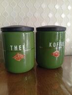 Vintage emaille DRU Koffie & Thee bussen, Ophalen of Verzenden, Gebruikt