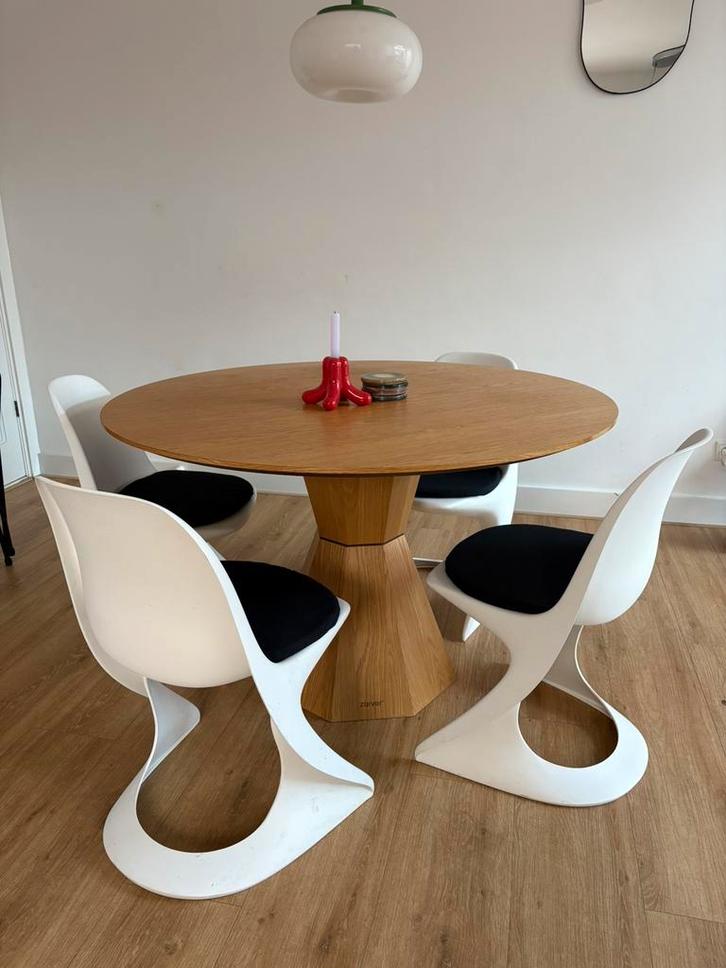 Casala casalino vintage eetkamerstoel 4 stuk, Huis en Inrichting, Stoelen, Gebruikt, Vier, Kunststof, Wit, Ophalen