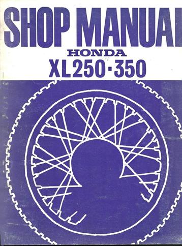 Honda XL250 XL350 shop manual werkplaatsboek beschikbaar voor biedingen