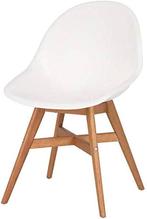 4 IKEA Fanbyn Stoelen - Wit met Houten Poten, Gebruikt, Wit, Scandinavisch, Vier