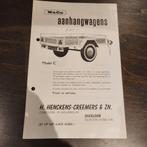 WaCo Aanhangwagens Brochure - Oldtimer Info, Ophalen of Verzenden