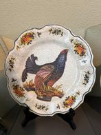 Antiek Italiaans melamine bord met korhoendecor, Ophalen of Verzenden